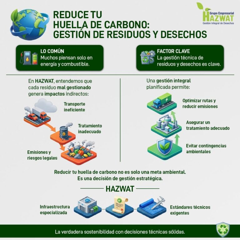 Reducir huella de carbono con gestión de residuos
