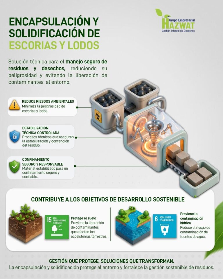Encapsulación y solidificación de escorias y lodos | Hazwat